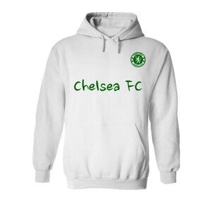 Chelsea FC White Hoodie With Green Logo